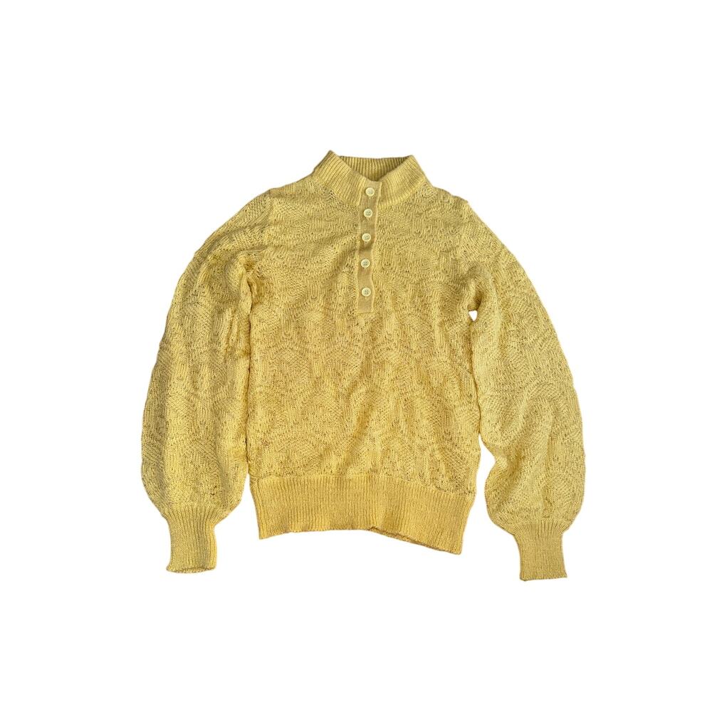 Handmade Vintage Yellow Knit Sweater